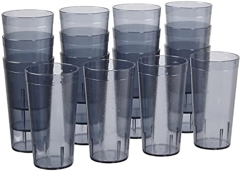 Пластмасови чаши за вода в стил американски кафене на 20 грама, штабелируемые в стила на ресторанта, сив на цвят, Набор от 16 чаши за пиене, за Многократна употреба, бе?