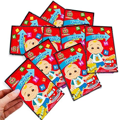 Набор от подаръци за мини-партита Cocomelon за деца - Комплект от 24 мини-комплекта Cocomelon Grab n Go Play с оцветители, стикери и много Други (аксесоари за рожден ден на Cocomelon)