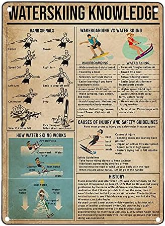 Метална Табела, Плакат на Знания за Водни Ски Лидице Табела, която да се Използва за Декорация на стените на