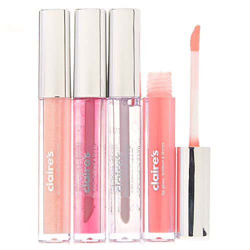 Блясък за устни Claire's Pink Shades, смес миг и прозрачни нюанси за всички поводи - 4 опаковки