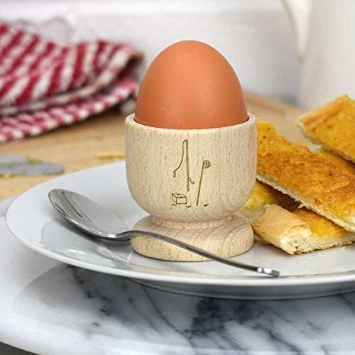 Дървена чаша за яйца Azeeda Рибарска екипировка (EC00022601)