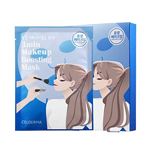 Маска за усилване на грим CELDERMA на 3 минути [10 маски] K-Beauty Quick Morning Подготовка Sheet Mask Преди