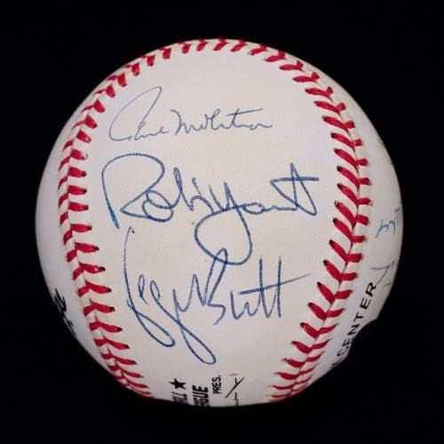 Бейзболен клуб 300 Хит с автограф на Уили Мэйса, Ханк Аарон Щайнер, съавтор - Бейзболни топки с автографи