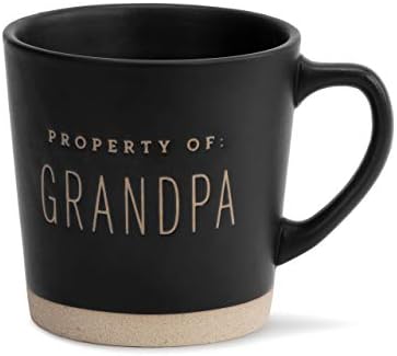 DEMDACO Property of Grandpa Матово Черно Кафе, Чаша от керамични гранитогрес с тегло 16 грама