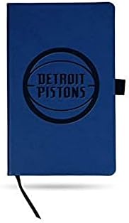 Цветен бележник с лазерно гравирани NBA Detroit Pistons, 5,25 x 8.25 инча
