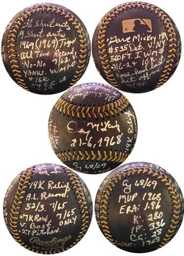 Дени Макклейн подписа договор с OML Black Baseball 1968 31-6/WS / MVP / 2x CY / 3x AS / Мики Мэнтл-COA Бейзболни