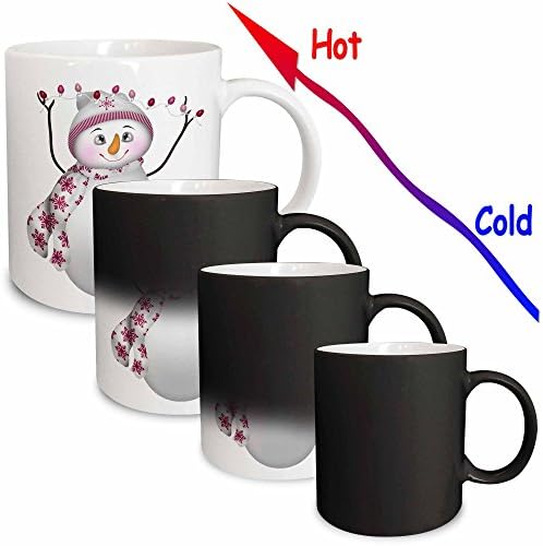 3. Нарисувай Хубава розово-бяла Коледа Снежен човек С коледни гирлянди - Чаши (mug_267670_6)