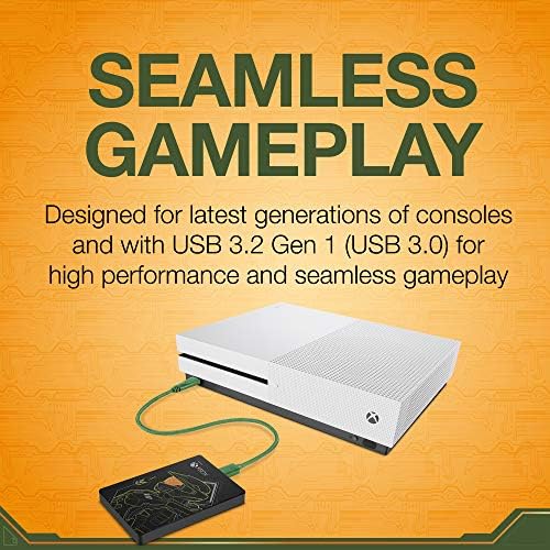 Игри диск Seagate за Xbox LE, Външен твърд диск капацитет 2 TB, Портативен твърд диск USB 3.2 Gen 1, предназначени