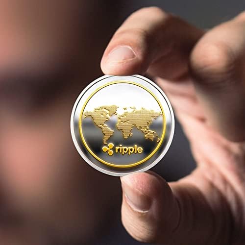 Възпоменателна Монета ForFine Ripple Coin XRP Crypto 2021 лимитирана серия Сбирка Виртуални Монети с Защитен