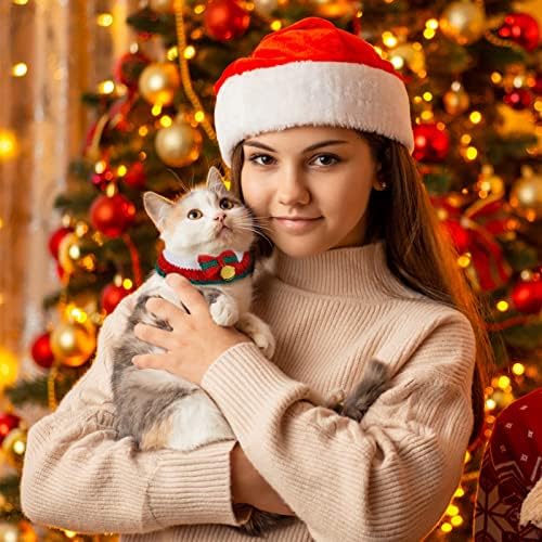 Котешки Нашийник, за Момчета и Момичета, Коледни дрешки за котки, Вязаный Нашийник за котки, Индивидуален Сладък