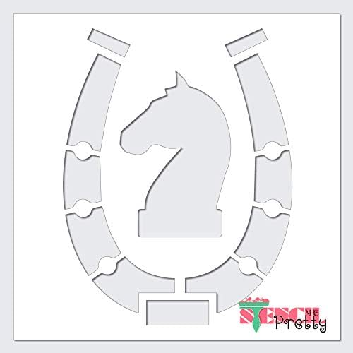 Шаблони за декор във формата на подкова и на главата на коня-Добрите Винил големи шаблони за рисуване върху дърво, над платното, на стената и т.н.-Multipack (L, XL, MG) | Матери