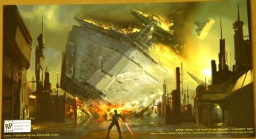 Рекламна картичка с концептуален дизайн на Star Wars The Force Unleashed от San Diego Comic Con 7 x 12,5 инча
