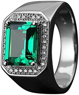 Красиви бижута за тийнейджъри, Елегантен Пръстен с геометричен диамантен пръстен със Зелен камък, Пръстен с Пълна диамантен пръстен, Индивидуално Пръстен в Стил Р?