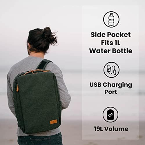 Nordace Siena Smart Backpack с USB зареждане - 15.6-инчов раница за лаптоп, 19-литров раница за всеки ден за