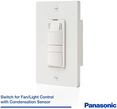 Panasonic FV-WCCS2-W WhisperControl, Сензор за кондензация Плюс Стенен ключ за включване/изключване на светлината, Бял