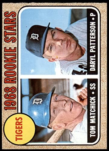 1968 Topps 113 Начинаещи Тайгърс Това Мэтчик /Карл Патерсън Детройт Тайгърс (Бейзболна картичка) (Обратна