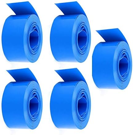 Aexit 5 бр. резервни Части и Аксесоари за обхват 2 М, 17 мм, 48% Синя Свиване Тръба от PVC, Амбалажна Хартия 1 х Вградени Термометри, AAA батерия