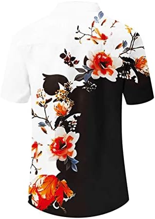 Риза с копчета за Жени, Лятна Тениска с Флорални Принтом, Ризи с Къс ръкав и V-образно деколте, 2023, Модни