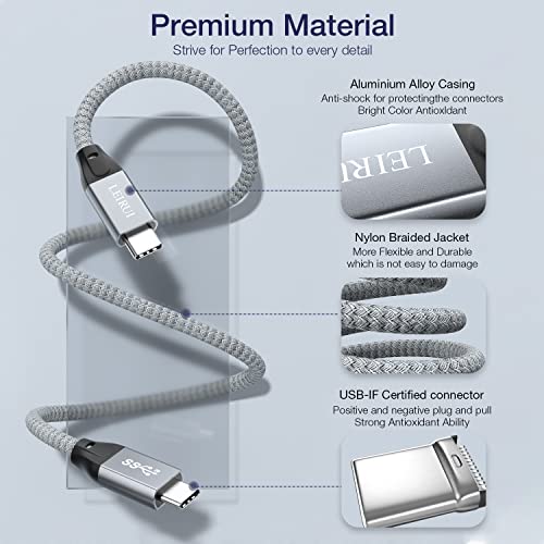 USB кабел C до USB C 3,3 фута USB 3,2 100 W /5A Бързо Зареждане на USB Type C Зарядно Устройство Кабел за Samsung Galaxy S22/S22 +, S21/S21/S20/S20 + Ultra 5G, Note 20/10, Пиксел, за да Преминете и др