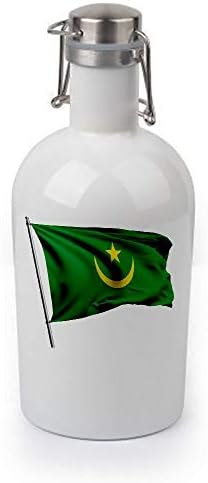 ExpressItBest 64oz Growler - Флаг Мавритания (Мавритански) - Изобилие от възможности