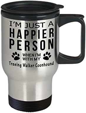 Кафеена Чаша За Любителите на кучета В Пътуване - Щастлив Човек С Енотовидной Куче Treeing Уокър - Подаръци