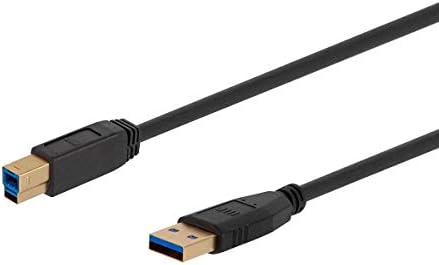 Кабел Monoprice USB 3.0 Type-A-Type-B с дължина 1,5 метра - Черно, Съвместима със скенер, монитор, твърд диск, USB възел, принтери - избор на серия от