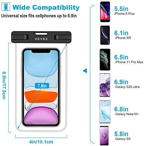 Универсален Водоустойчив калъф от 3 теми, Плаващ калъф за телефон, Суха чанта за мобилен телефон - Летни Водни спортове и Гмуркане за iPhone 13 12 Pro Max Xs Max XR X 8 7 Plus, Galaxy S21 Pixe