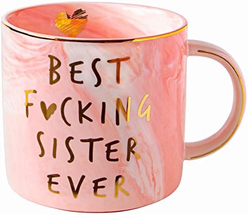 Чаша VILIGHT Best Sister Някога Gifts Подарък за бала и за рожден ден, за приятелите - Керамични кафеена чаша