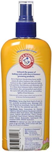 Arm & Hammer за домашни любимци Супер Дезодорирующий спрей за кучета, | Най-Спрей за премахване на миризма за всички кучета и кученца | Свеж аромат на цветя Киви, който мир