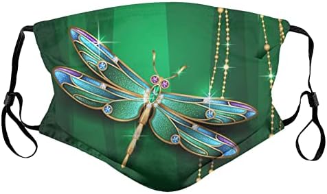 Моющаяся Маска За Лице с 2 броя Филтри Beauty Green Jewel Dragonfly Дишаща Маска За Лице