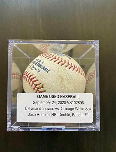 Jose Ramirez Indians на резервната банка на индия Двойна Игра В MLB Бейзбол Auth VS102896 В играта, MLB, Използвани