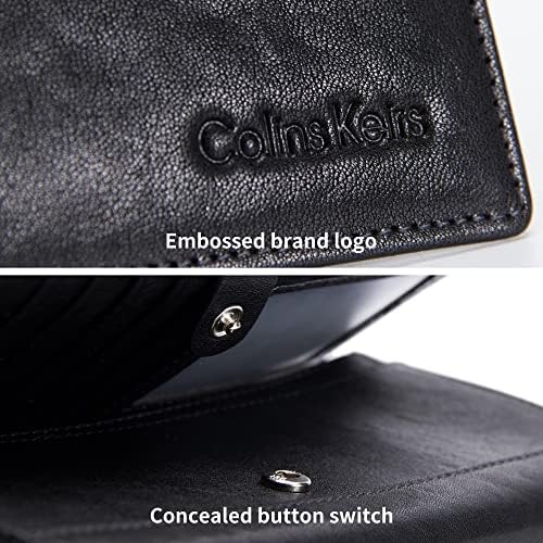 Раница за лаптоп Colins Keirs и дълъг кожен портфейл за мъже с черни подарочным бо