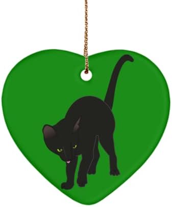 Украса за Черна котка, Любители на котки, Коледна Украса За Черната Котка, за Любители на Черни Котки Късмет С Черна котка, Коледа Topper, Украса За Черна котка, Подарък