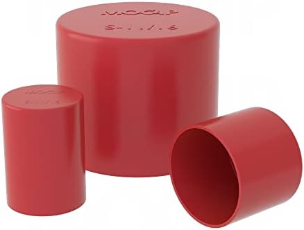 Директни пластмасови капачки - Директен капачка от полиетилен ниско налягане 1,875 (47,6 мм) x 1,000 (25,4 мм) Червен LDPE MOCAP S1.875-16SRD1 (брой 20)