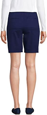 Дамски къси панталони-бермуди Lands' End с еластичен ластик на талията средно засаждане на 10 инча Knockabout